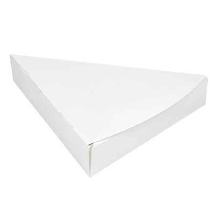 Dreieckige Pizzaschachtel, weiß, 18 x 23 x 3 cm, 100 Stück
