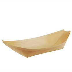 Holzschale „Boot“ 25 x 10 cm, 50 Stück