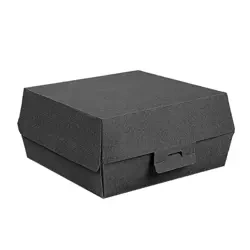 Thermobox für Burger, schwarz, Größe „XL“, 17,6 x 16,8 x 7,8 cm, 50 Stück