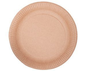 Runder Kraftpapier-Teller, 23 cm, 50 Stück