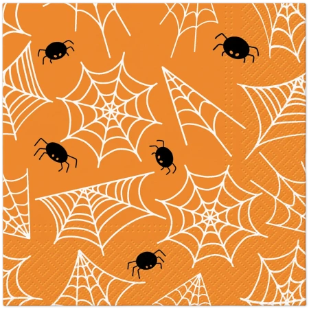 3-lagige Servietten „Spider's Web / Halloween“, 1/4, 33 x 33 cm, 20 Stück