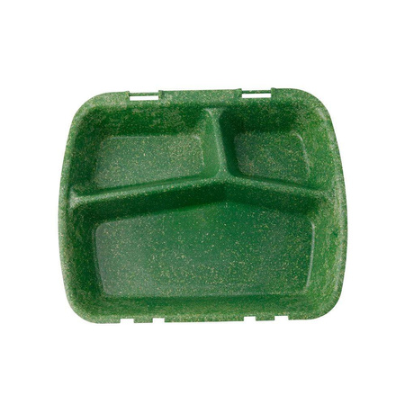 Mehrweg-Menüboxen, dreiteilig, grün, 24,5 x 20 x 4,5 cm, 60 Stück