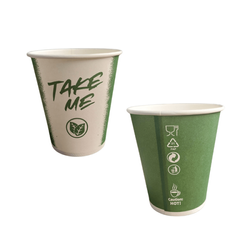 Papierbecher „Take me“, 250 ml, Durchmesser 80 mm, 50 Stück