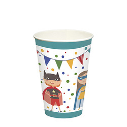 Papierbecher „Superhero“, 200 ml, Durchmesser 70 mm, 10 Stück
