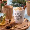 Doppelwandiger Pappbecher, Dispersionsbeschichtung, „Winter“, 250 ml, Durchmesser 80 mm, 25 Stück