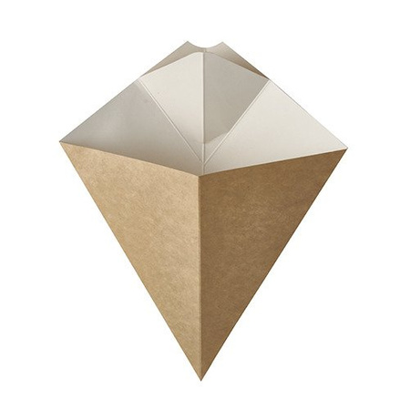 Papiertüten in Kegelform mit Platz für DIP, 23,5 x 19 cm, 150 g, 50 Stück