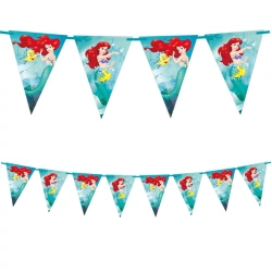 Papierflaggen-Girlande „Ariel, die kleine Meerjungfrau“, 2,3 m, 1 Stück
