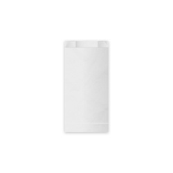 Weiße Papiertüte für Frühstückssnacks, 0,5 kg, 10+5 x 22 cm, 100 Stück