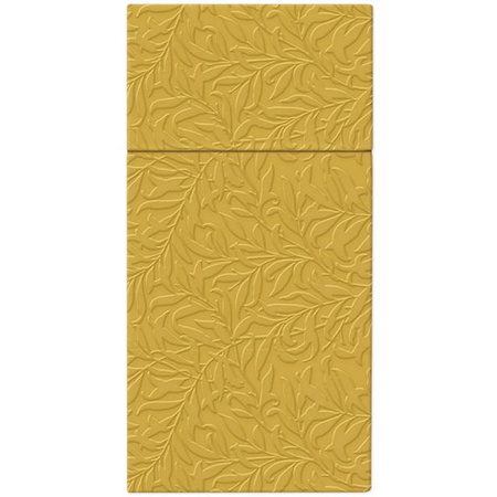 Besteckhüllen, 3-lagig, geprägt, goldfarben, 40 x 40 cm, 16 Stück
