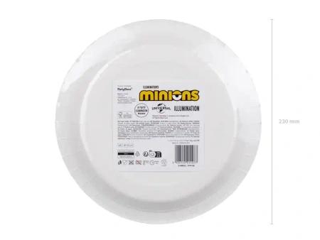 Pappteller „Minions“, 23 cm, 6 Stück.