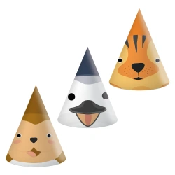 Papierhütchen „Zoo“, 6 Stück