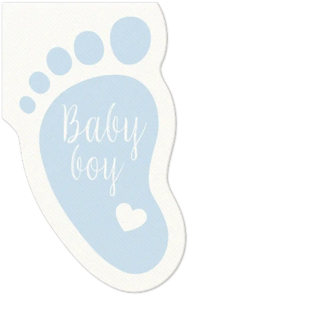 Servietten in Form von Babyfüßchen, Light Blue, 10 Stück