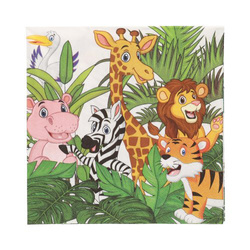3-lagige Servietten „Jungle Mix“ 1/4, 33 x 33 cm, 20 Stück