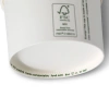 Weißer Pappbecher für Eis, 270 ml, Durchmesser 92 mm, 50 Stück
