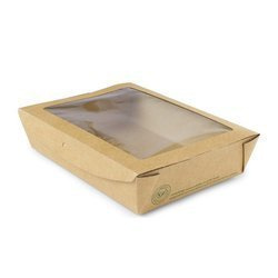 Papierbehälter mit Sichtfenster, 1100 ml, 18 x 13,5 x 4,5 cm, 50 Stück