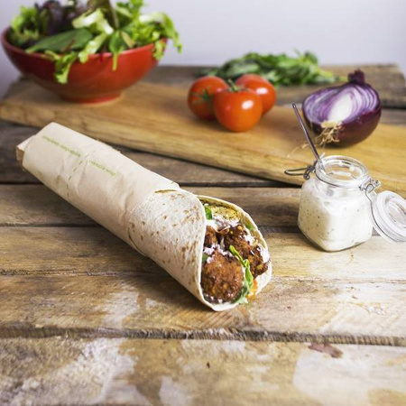 Hitzebeständige Tüte für Wraps, 29 x 20 + 5 cm, 50 Stück