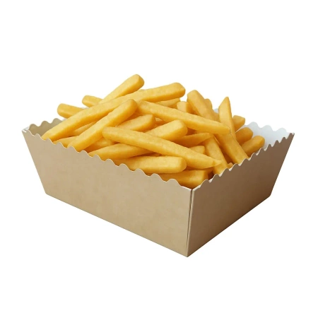 Tiefe Kraftpapier-Schale mit Rand, 11 x 9 x 5 cm, 50 Stück