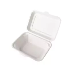 Menübox aus Zuckerrohr, ungeteilt, 600 ml, 18 x 13,5 x 7 cm, 50 Stück
