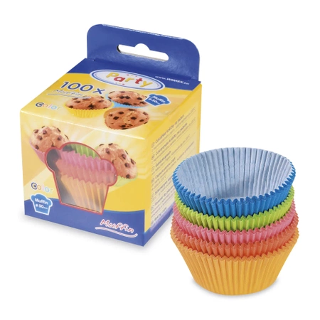 Bunte Muffinförmchen, Durchmesser 50 mm, Höhe 30 mm, 100 Stück