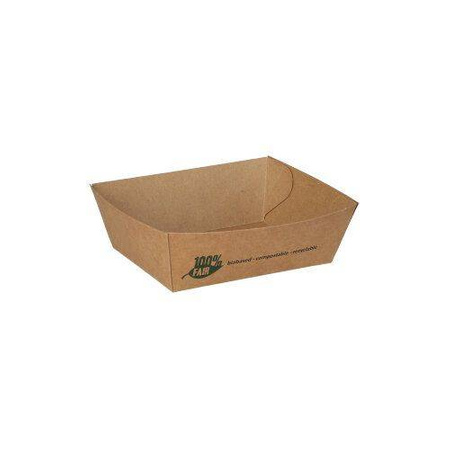 Tiefe Papierschale PURE 9 x 7 x 3,5 cm, 80 Stück