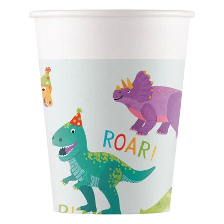 Papierbecher „Dino“ 200 ml, 8 Stück