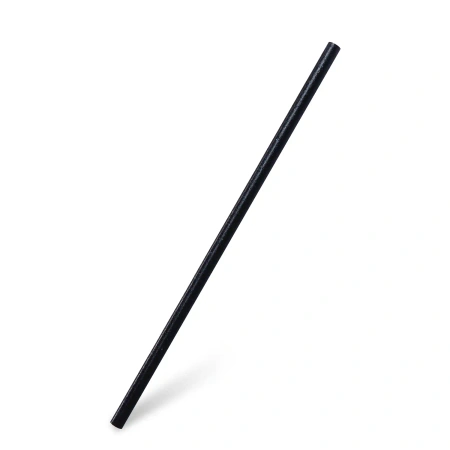 Wiederverwendbare Biokomposit‑Trinkhalme, schwarz, 8/240 mm, 100 Stk.