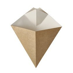 Papiertüten in Kegelform mit Platz für DIP, 23,5 x 19 cm, 150 g, 50 Stück
