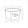 Papierbecher für Desserts und Eis, 180 ml, Durchmesser 90 mm, 50 Stück