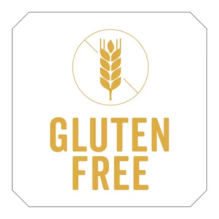 Papieraufkleber „Gluten Free“, 2,5 x 2,5 cm, 1000 Stück