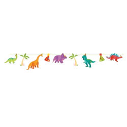 Papierflaggen-Girlande „Dino“, 2,3 m, 1 Stück