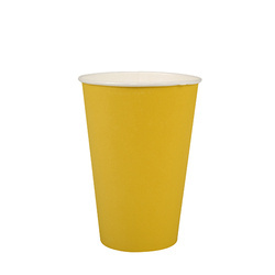 Gelber Pappbecher, 200 ml, Durchmesser 70 mm, 20 Stück