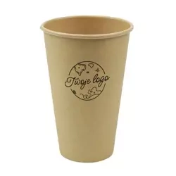 Kraftpapierbecher, Dispersionsbeschichtung, 450 ml, Durchmesser 90 mm, EIGENER AUFDRUCK, 2000 Stück