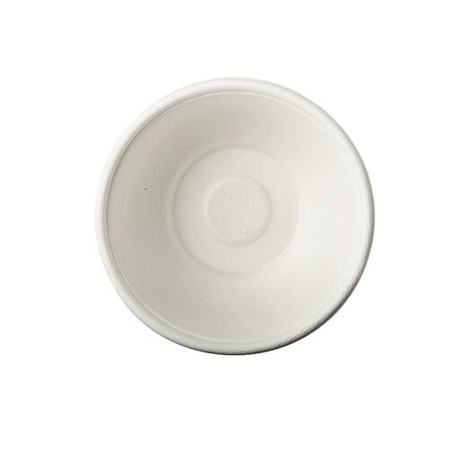 Suppenschale aus Zuckerrohr, 200 ml, Durchmesser 11,2 cm, Höhe 4,2 cm, 50 Stück