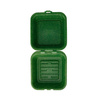 Wiederverwendbare grüne Burgerboxen, 16 x 15 x 8,5 cm, 60 Stück