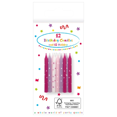 Geburtstagskerzen „Unicorn“, 12 Stück