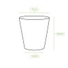 Weißer Papierbecher, Dispersionsbeschichtung, 180 ml, Durchmesser 80 mm, 50 Stück