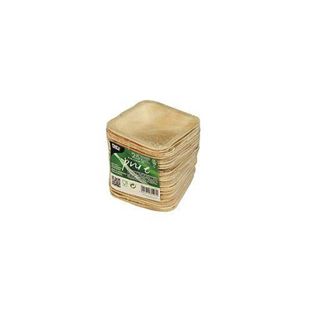 Schälchen aus Palmblättern, 40 ml, 8 x 8 x 2 cm, 25 Stück