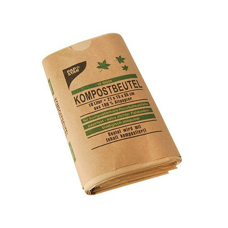 Papiermüllbeutel, 10 l, 35 x 21 x 15 cm, 10 Stück