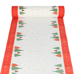 PREMIUM-Papiertischläufer auf Rolle, „Plain Christmas Trees“, 40 cm x 24 m, 1 Stück