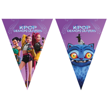 Papierflaggen-Girlande „K-POP“, 2,3 m, 1 Stück