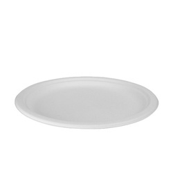 Runder Teller aus Zuckerrohr, Durchmesser 23 cm, 50 Stück