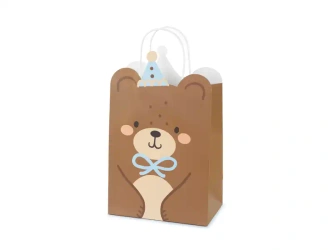 Geschenkpapiertüte „Bär“, 18 × 29 × 10,5 cm, 1 Stk.