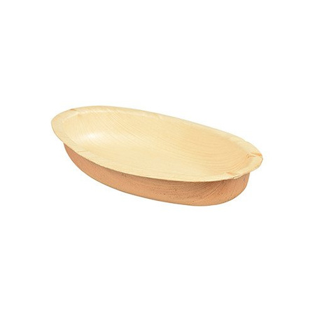 Schale aus Palmblättern, 300 ml, 20 x 12,5 x 3 cm, 25 Stück