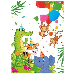 Plastiktüten „Jungle“ 17 x 23 cm, 6 Stück