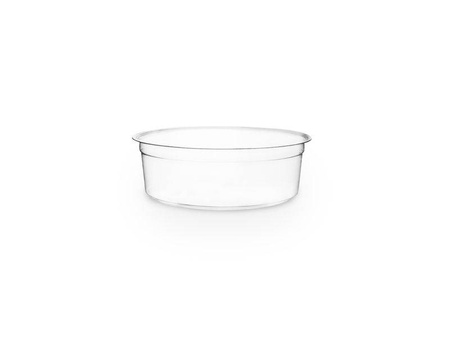 Runder PLA-Behälter, 250 ml, Durchmesser 120 mm, 50 Stück