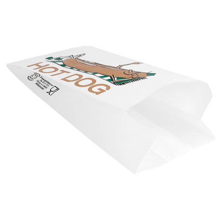 Beutel für französische Hot Dogs, 7+5 x 18 cm, 500 Stück