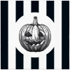 3-lagige Servietten „Striped Pumpkin / Halloween“, 1/4, 33 x 33 cm, 20 Stück