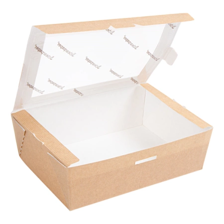 Schachtel mit Sichtfenster aus Papier, 1000 ml, 17 x 12 x 5,5 cm, 50 Stück