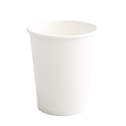 Weißer Papierbecher, Dispersionsbeschichtung, Durchmesser 80 mm, 250 ml, 50 Stück