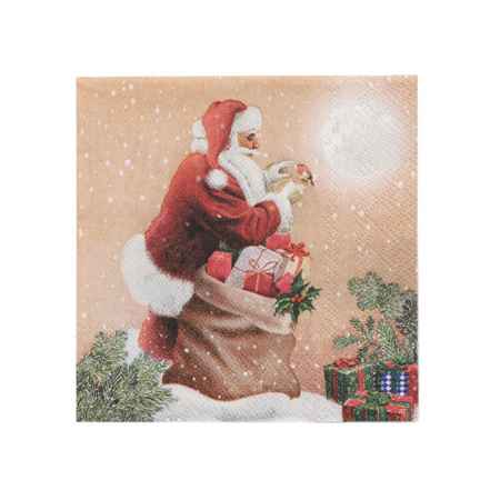 3-lagige Servietten „Dear Santa“ 1/4, 25 x 25 cm, 20 Stück